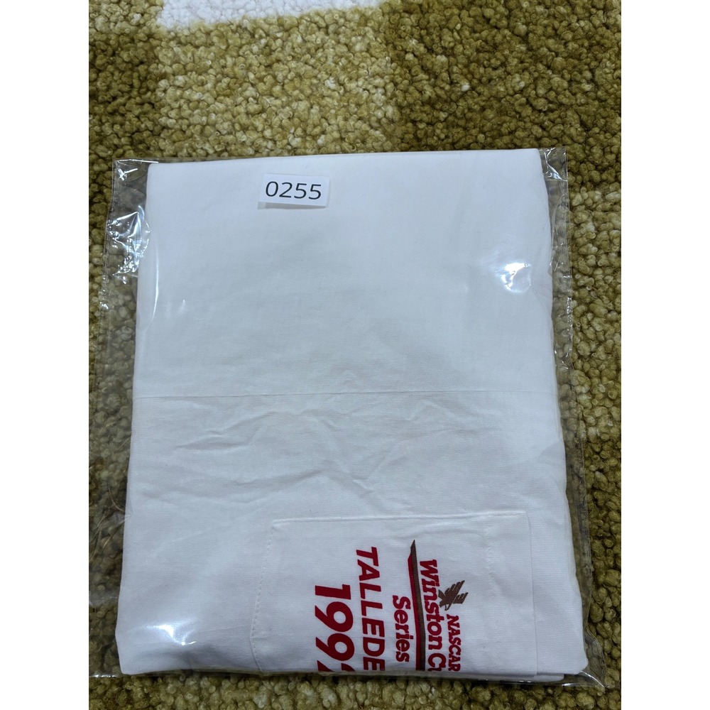 Vintage 1992 NASCAR‎ Winston Cup Talladega Long Sleeve Pocket T-Shirt XL White - Picture 9 of 9